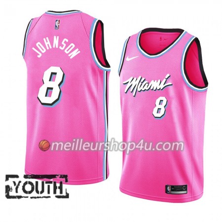 Maillot Basket Enfant Miami Heat Tyler Johnson 8 2018-19 Nike Rose Swingman